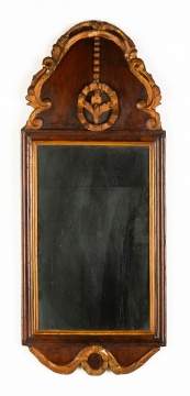 Queen Anne Mahogany and Giltwood Mirror