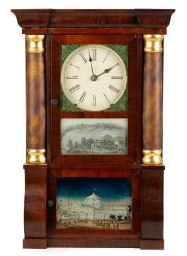 Miniature E.O. Goodwin Column and Cornice Shelf Clock
