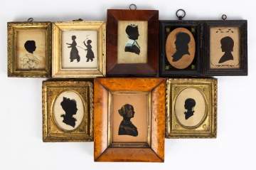 Group Early 19th Century Watercolors and Silhouettes