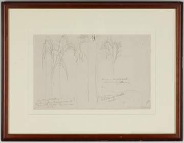 Charles Burchfield (American, 1893-1967) Pencil Drawing