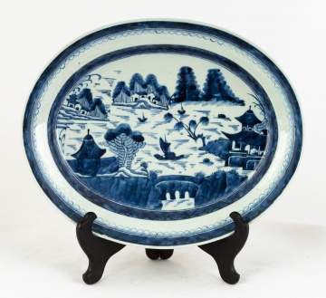 Chinese Export Canton Oval Platter