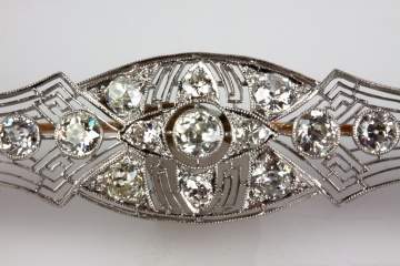 Edwardian Era Platinum & Diamond Brooch