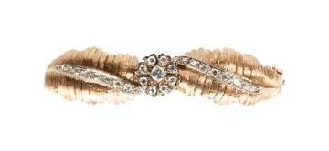 14k Ladies Gold and Diamond Bracelet