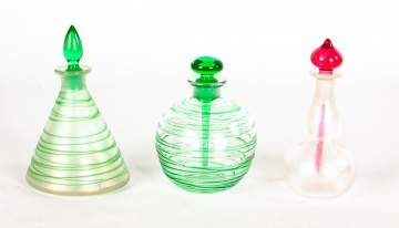 Group of Three Steuben Verre de Soie Perfumes
