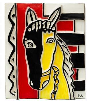 After Fernand Leger (French, 1881-1955) "Le Cheval sur fond jaune"