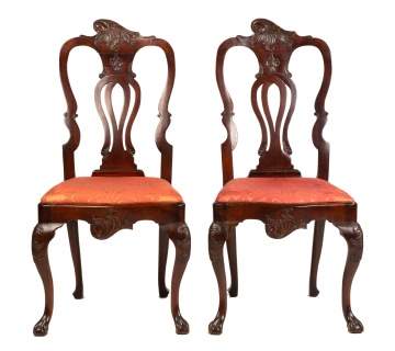 Pair 18th/19th Century Portuguese Side Chairs