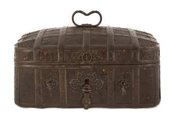 17/18th Century Spanish Wrought Iron Strong Box