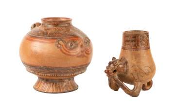 Two Pre-Columbian Vessels with Figures