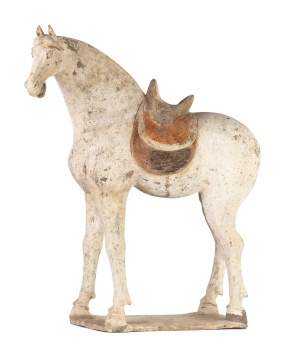 Large Grey Pottery Horse, Tang Dynasty (618-907)