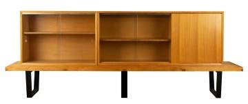 George Nelson & Associates Slat Bench with Bookcases