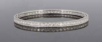 8 Carat Tiffany & Co. Platinum Bangle Bracelet