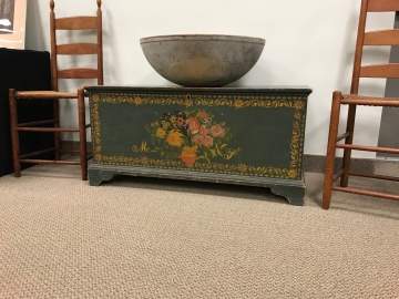 New York State Paint Decorated Blanket Chest