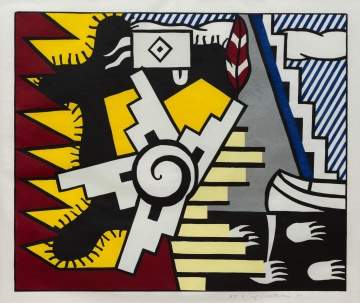 Roy Lichtenstein (American, 1923-1997) "American Indian Theme II"