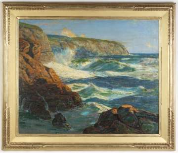 John J. Inglis (Irish, 1867 - 1946) "A nor-easter Irish coast" Painting