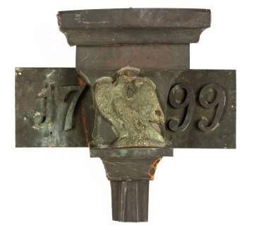 Architectural Copper Downspout with Eagle