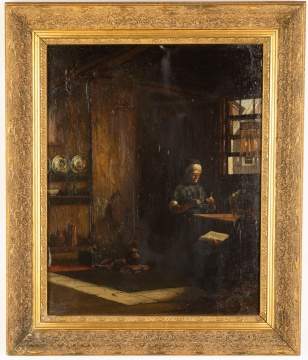 Dewey Bates (British, 1851 - 1899) Interior  Scene