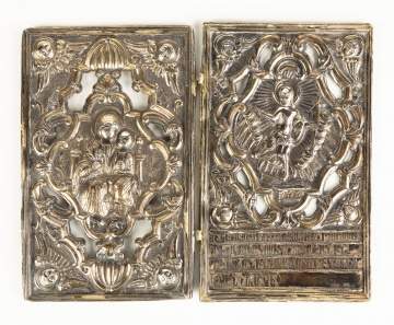 Pair of 18th Century Armenian Silver Bible Covers