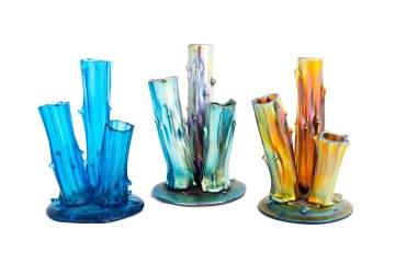 Three Steuben Stump Vases