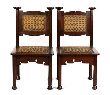 Pair of Rohlfs Mahogany Side Chairs