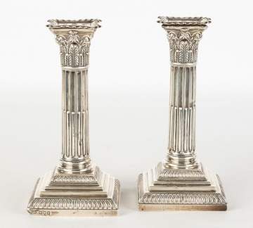 Pair of Classical Sterling Candle Sticks