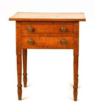 Tiger Maple 2 Drawer Country Sheraton Stand