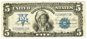 Early American $5 Silver Certificate