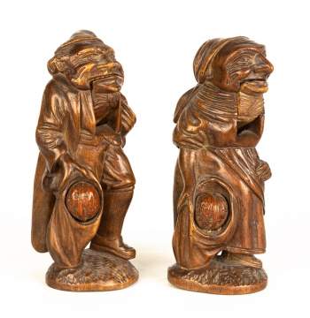 Carved Figural Nut Crackers.