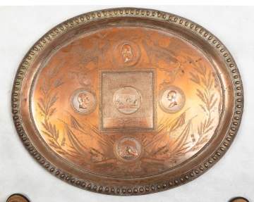 Commemorative Silver Plated Copper Tray