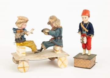 German Pull Toy and Mechanical Drummer