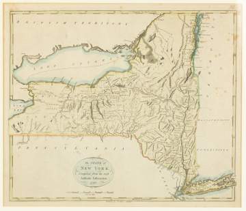 Map of New York State, 1796