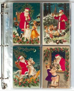 Collection of 80 Santa Christmas Postcards