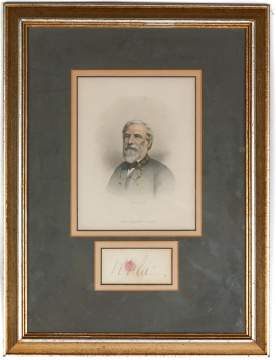 Autograph of General Robert E. Lee & Engraving