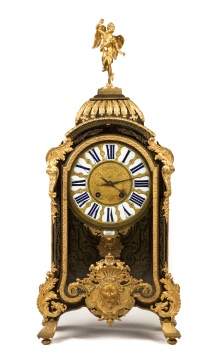 French Boulle and Gilt Bronze Clock with Bracket