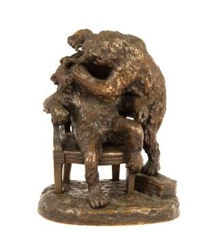 Christophe Fratin, Dentist Bears Bronze Sculpture