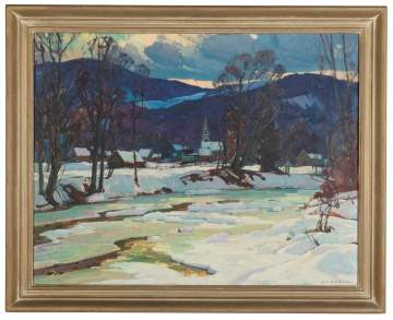 Aldro Thompson Hibbard (American, 1886-1972) "Late  Afternoon, Bondville, Vermont"