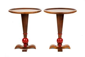 Pair of Art Deco Pedestal Side Table