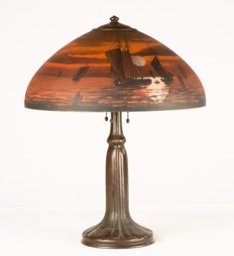 Handel Reverse Painted Sunset Table Lamp