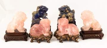 Chinese Carved Hardstone Foo Dogs