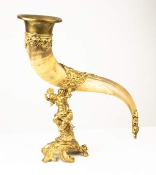 Horn Vase with Gilt Bronze Mounts