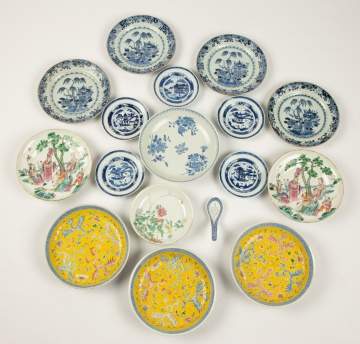 Group Chinese Porcelain Hand Painted Plates, etc.