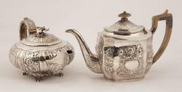 Two English Sterling Silver Teapots