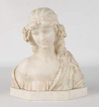 Alabaster Sculpture of Young Lady