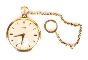 Rolex Prince Imperial 14k Gold Pocket Watch & Fob