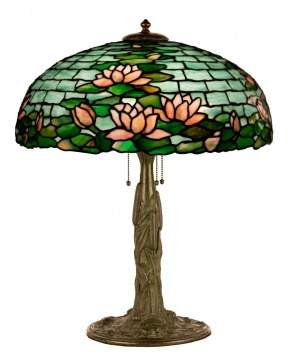 Duffner Kimberly Water Lily Leaded Glass Table Lamp