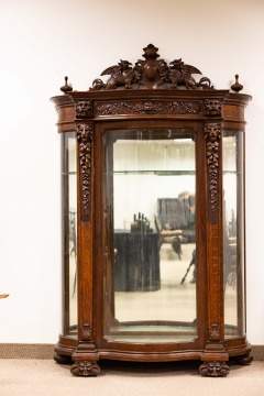 Exceptional American Oak China Cabinet