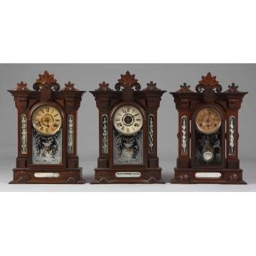 3 Gilbert Amphion Shelf Clocks