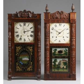 L - Seymour, Williams & Porter Shelf Clock R - Jerome & Darrow Shelf Clock