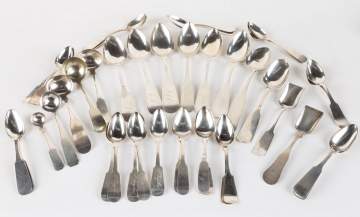 Group Coin Silver Flatware