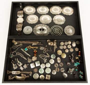 Navajo Silver Belt Buckles, Jewelry, etc.
