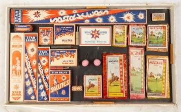 Vintage Salesman Sample Fireworks Pack Board